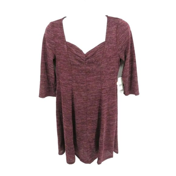 Bebop Maroon 3/4 Sleeve V-Neck Flowy Dress XXL NWT $39 - Picture 1 of 4